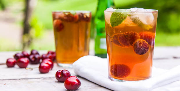 Drinking Vinegar Recipe - Cherry and Balsamic Vinegar Shrub & Soda