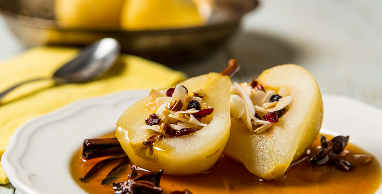 Pecan Poached Pears