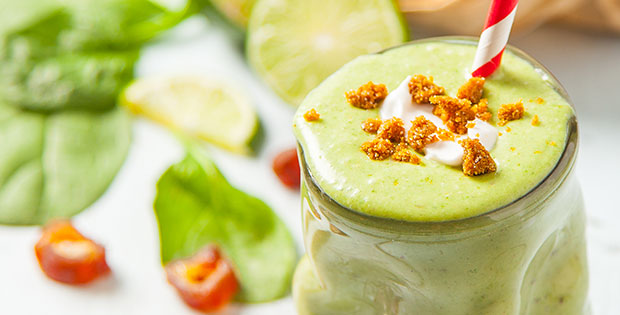 Key Lime Pie Smoothie with Coconut Whipped Cream