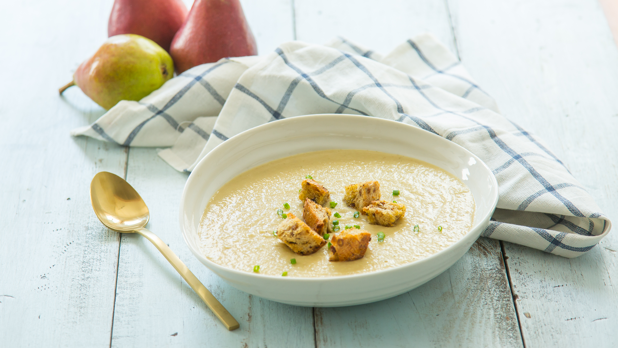 Roasted Parsnip Pear Soup