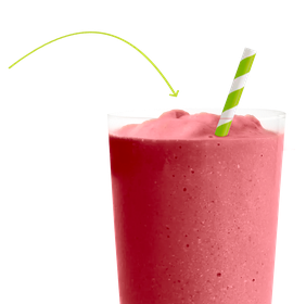 berry smoothie with straw