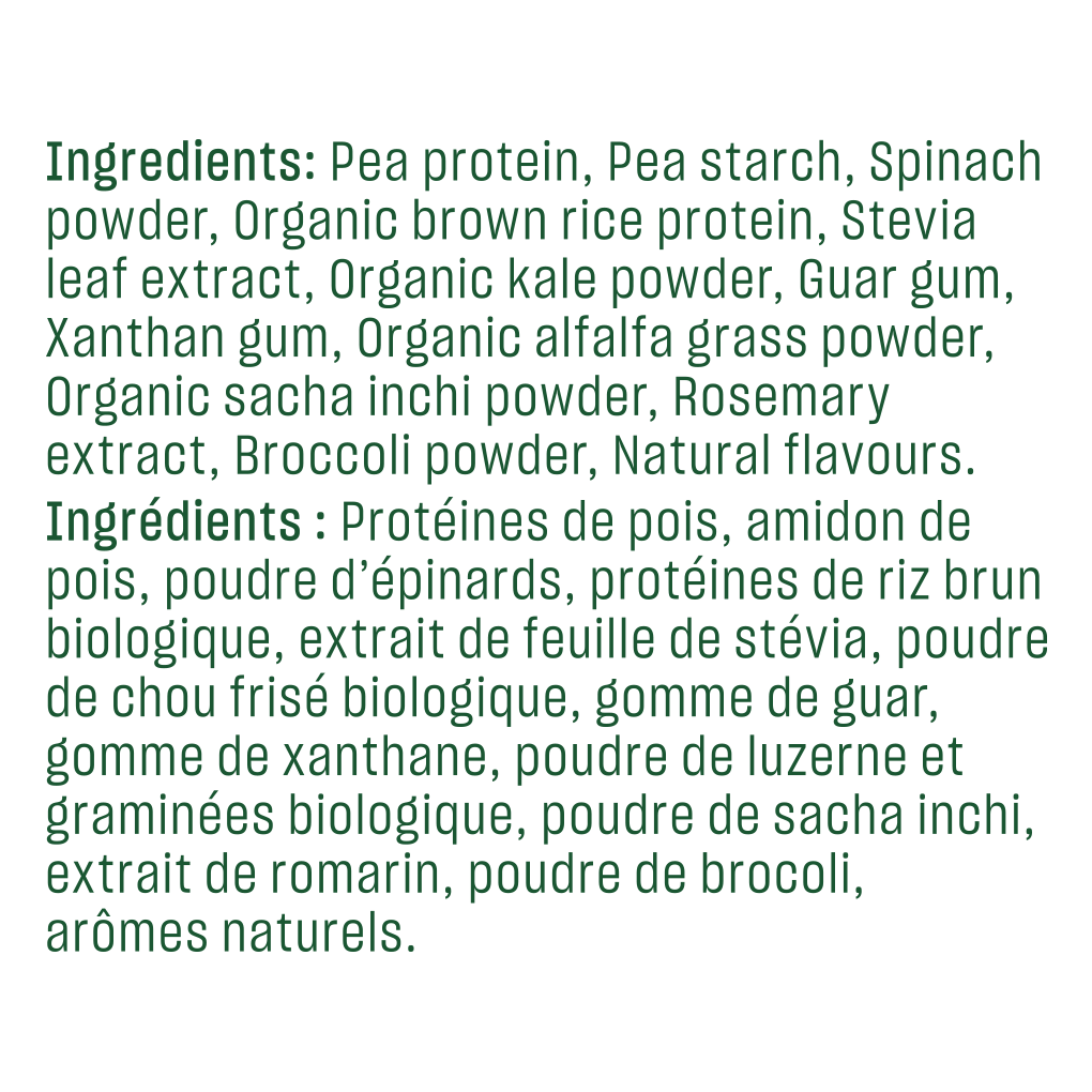 Vega Protein and Greens Vanilla Ingredients List