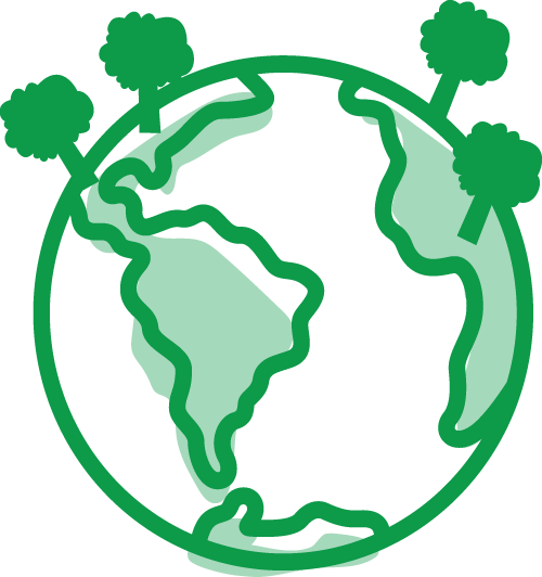 earth with trees icon